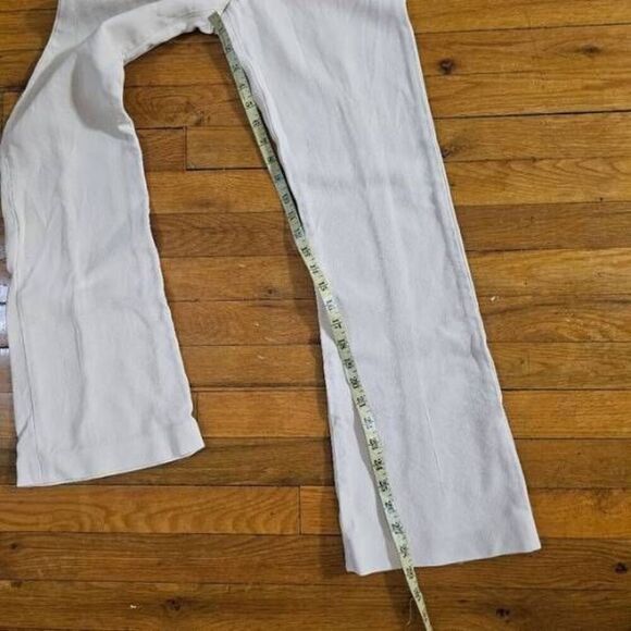 Sally Lapointe Trousers Wide Leg Cream Pants Size 4 - Picture 4 of 9